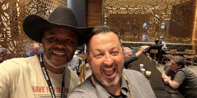 Keith Townsend (in cowboy hat) & Steven Dickens